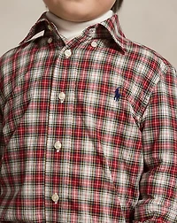 Plaid Cotton Poplin Shirt