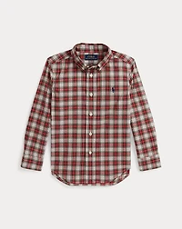 Plaid Cotton Poplin Shirt