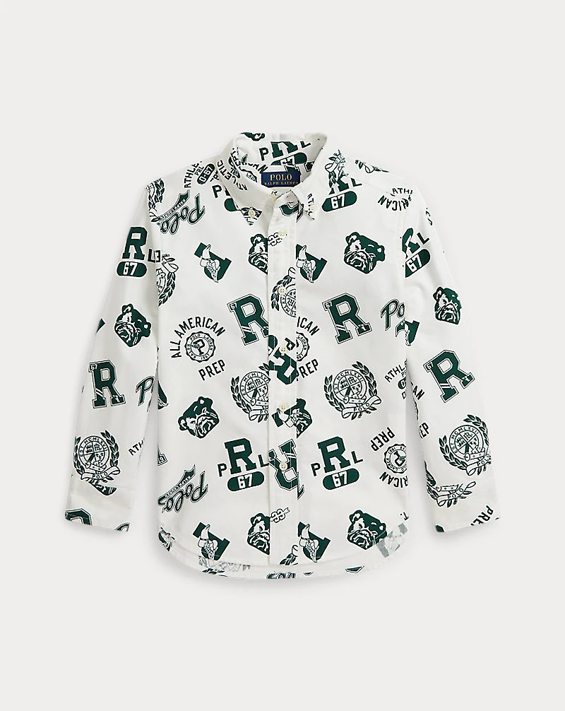 Cotton Oxford Graphic Shirt