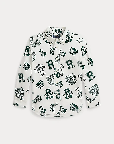 Cotton Oxford Graphic Shirt