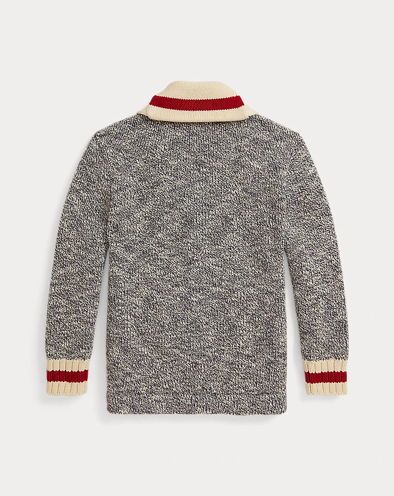 Marled Cotton Shawl Cardigan