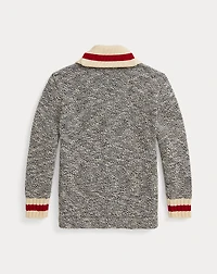 Marled Cotton Shawl Cardigan