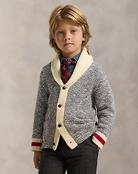 Marled Cotton Shawl Cardigan