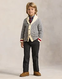 Marled Cotton Shawl Cardigan