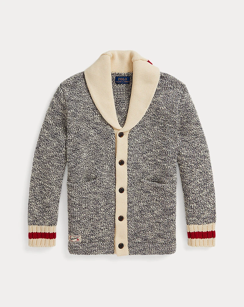 Marled Cotton Shawl Cardigan