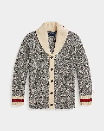 Marled Cotton Shawl Cardigan