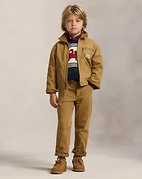 Truck-Intarsia Cotton Sweater