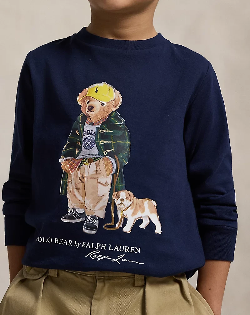 Polo Bear Cotton Long-Sleeve Tee