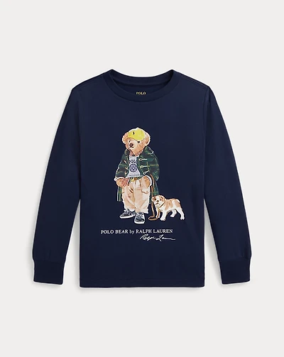 Polo Bear Cotton Long-Sleeve Tee