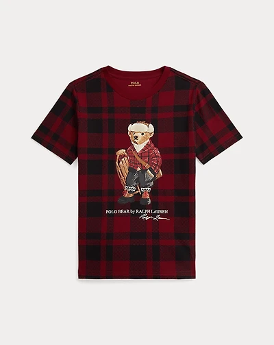 Polo Bear Plaid Cotton Tee