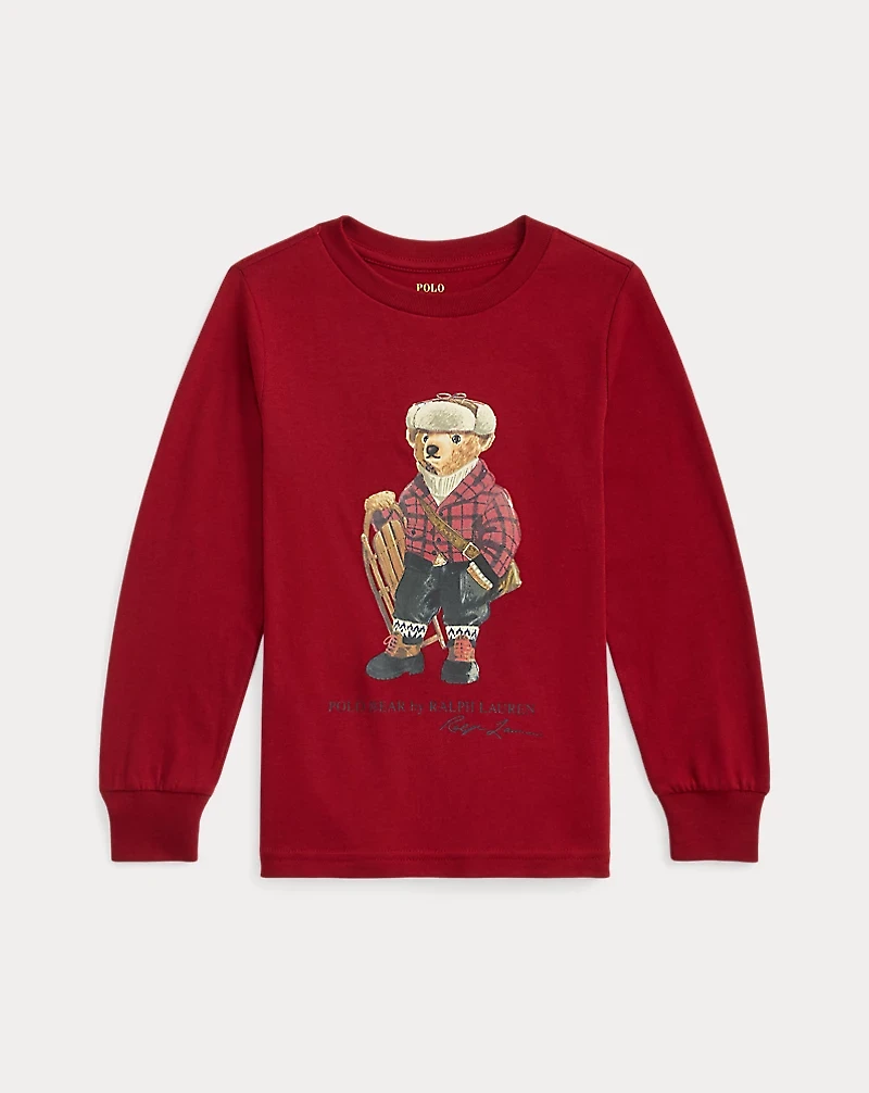 Polo Bear Cotton Long-Sleeve Tee