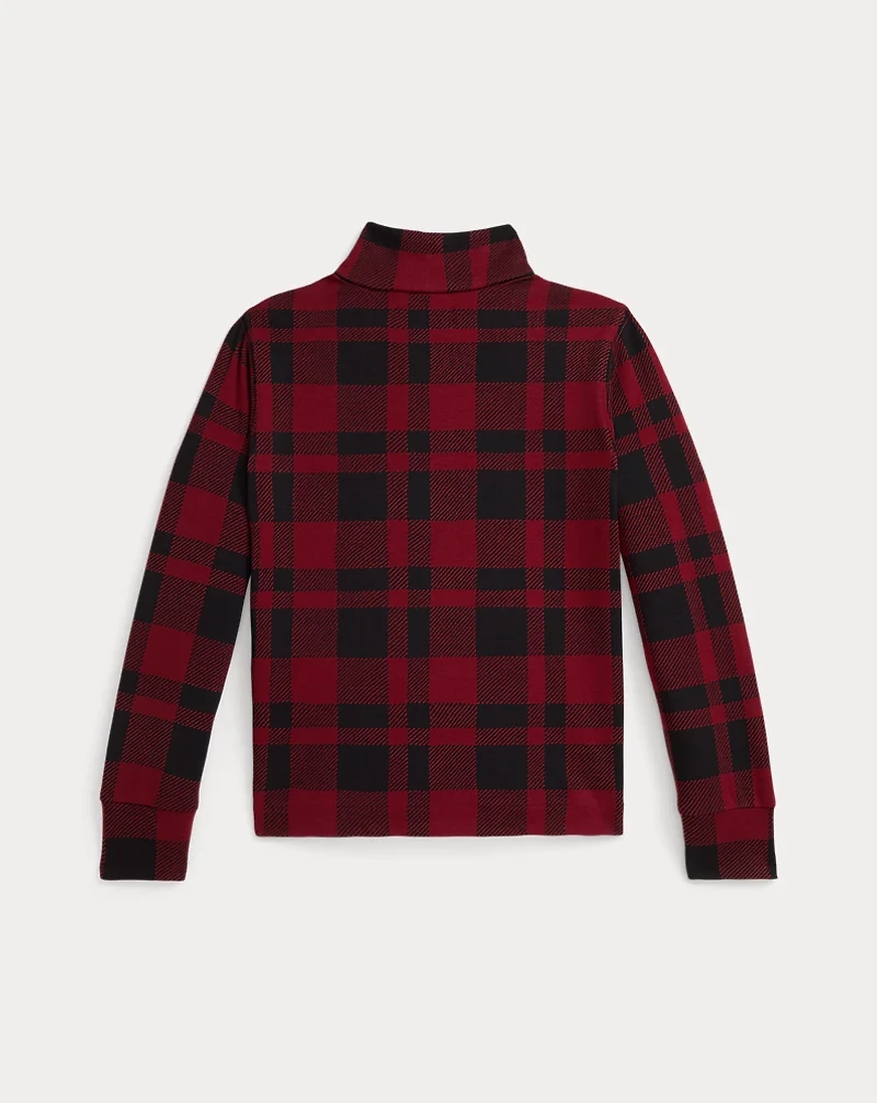 Plaid Cotton Interlock Pullover