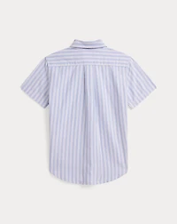 Striped Cotton Oxford Short-Sleeve Shirt