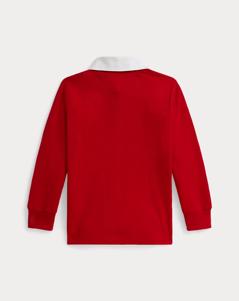 Equestrian-Print Cotton Rugby Shirt