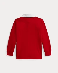 Equestrian-Print Cotton Rugby Shirt