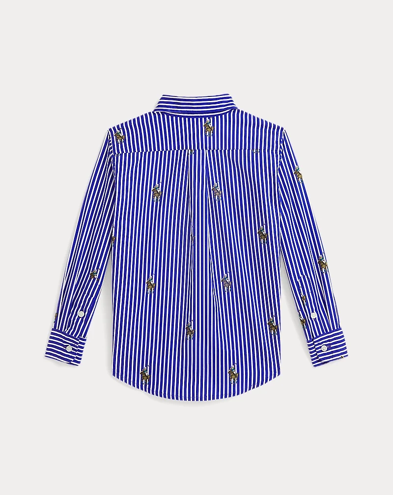Polo Bear Striped Cotton Shirt