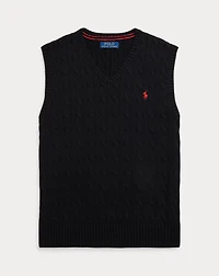 Cable-Knit Cotton Sweater Vest