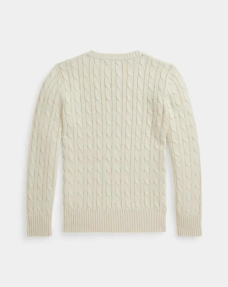 Cable-Knit Cotton Sweater