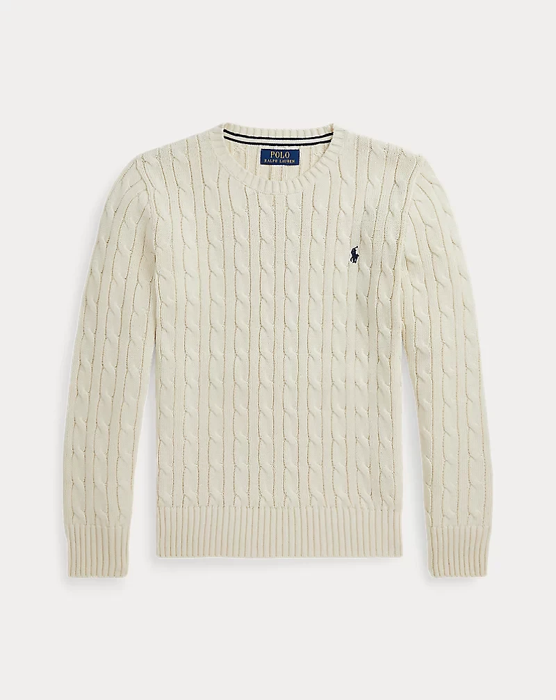 Cable-Knit Cotton Sweater
