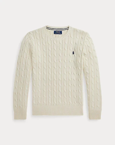 Cable-Knit Cotton Sweater
