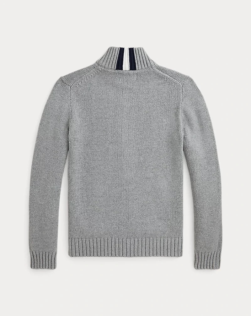 Cotton Full-Zip Sweater