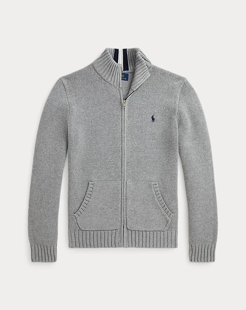Cotton Full-Zip Sweater