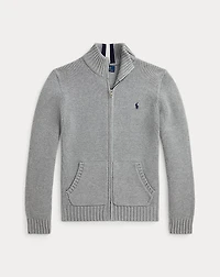 Cotton Full-Zip Sweater