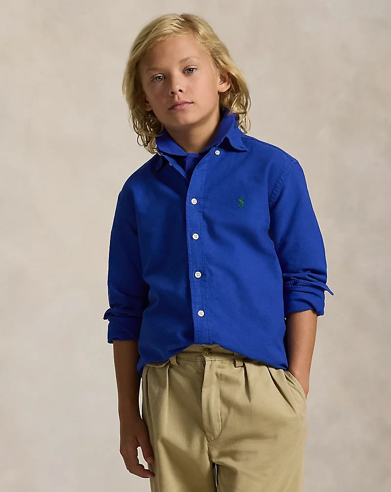 Garment-Dyed Cotton Oxford Shirt