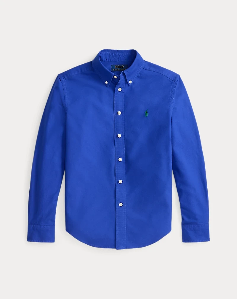Garment-Dyed Cotton Oxford Shirt