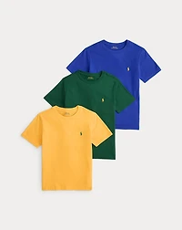 Cotton Jersey Crewneck Tee 3-Pack