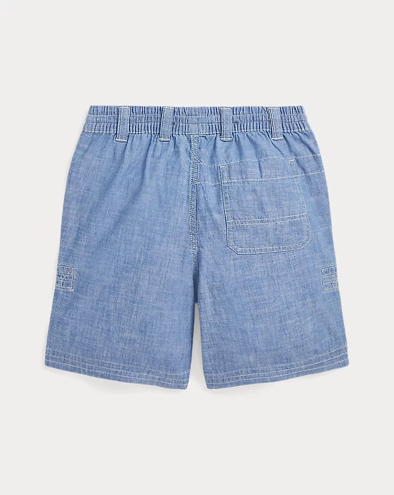 Indigo Chambray Drawstring Short