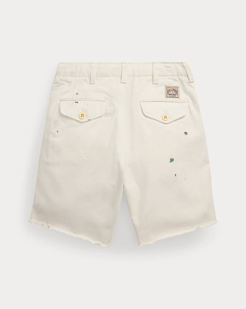 Distressed Cotton Chino Short