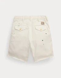 Distressed Cotton Chino Short