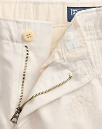 Distressed Cotton Chino Short