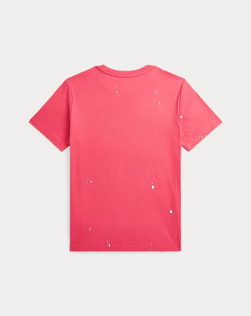 Big Pony Paint-Splatter-Print Cotton Tee