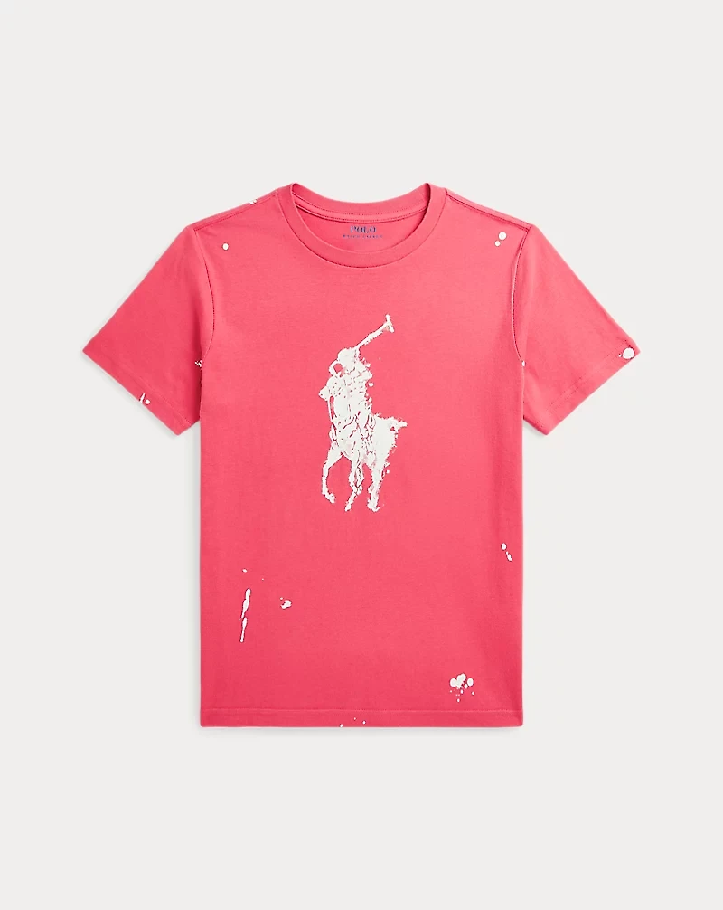 Big Pony Paint-Splatter-Print Cotton Tee