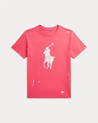 Big Pony Paint-Splatter-Print Cotton Tee