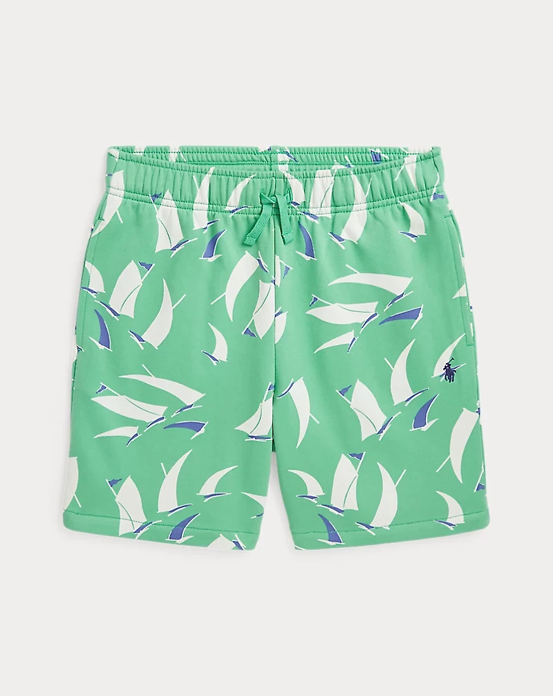 Sailboat-Print French Terry Short