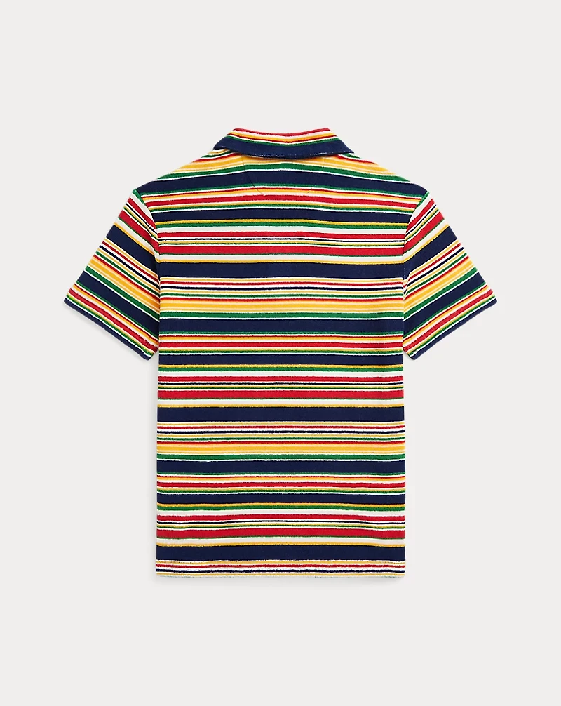 Striped Cotton Terry Polo Shirt