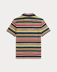 Striped Cotton Terry Polo Shirt