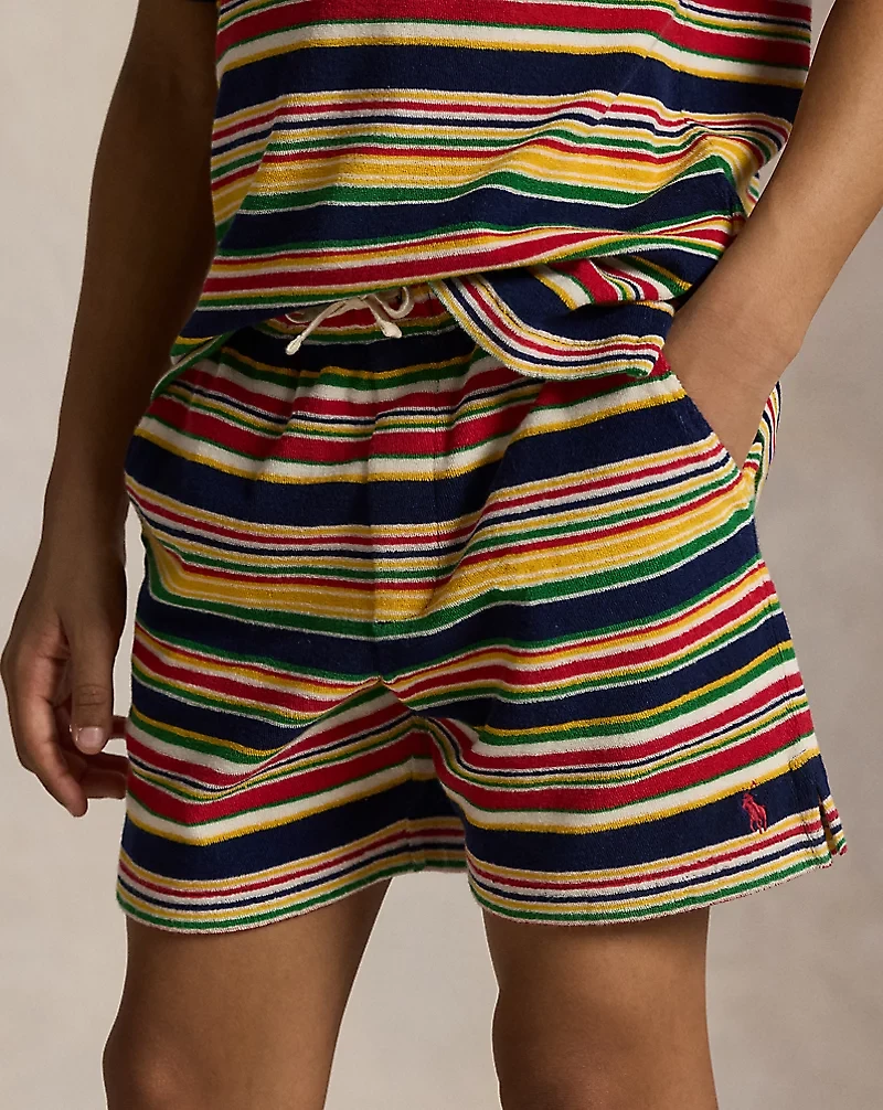 Striped Cotton Terry Short