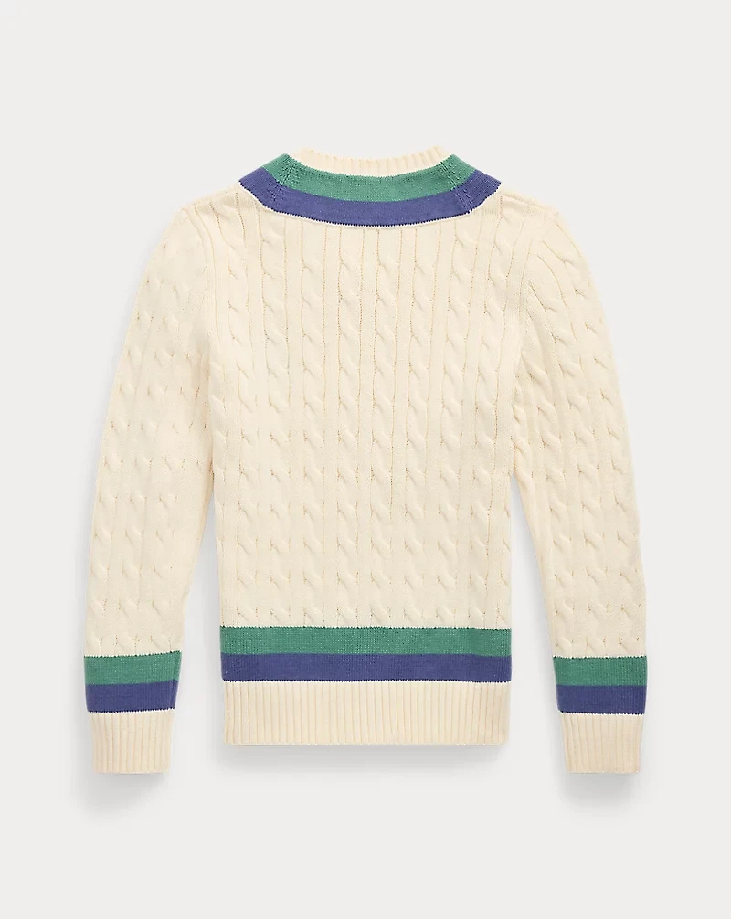 Embroidered Cotton Cricket Sweater