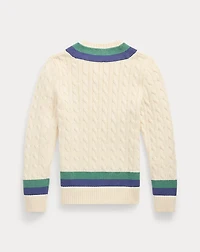 Embroidered Cotton Cricket Sweater