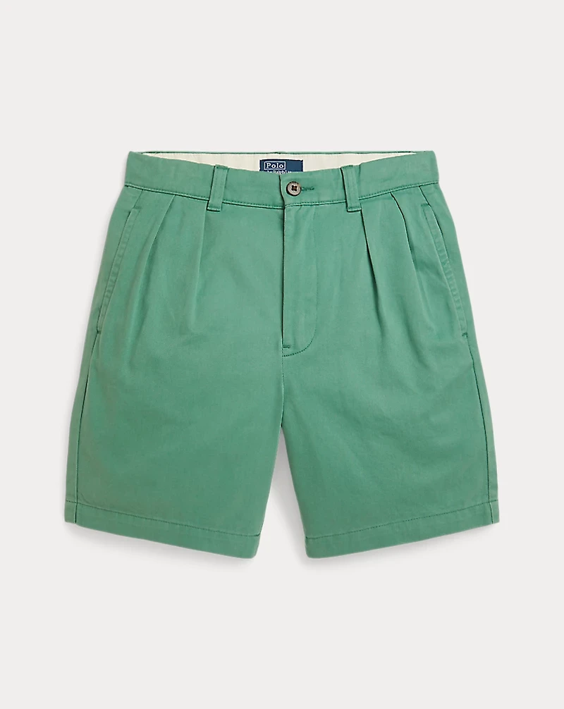 Cormac Pleated Cotton Chino Short