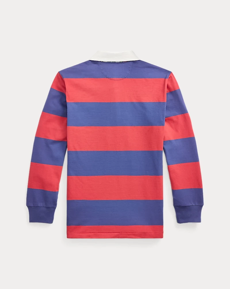 Crest Striped Cotton Rugby Shirt