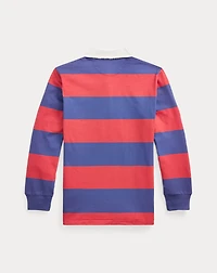 Crest Striped Cotton Rugby Shirt