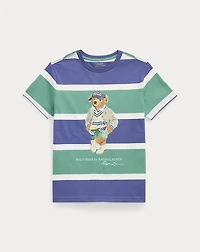 Polo Bear Striped Cotton Jersey Tee