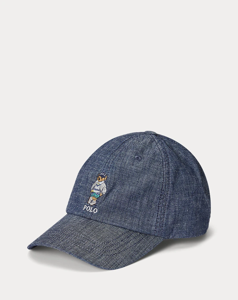 Polo Bear Cotton Chambray Ball Cap