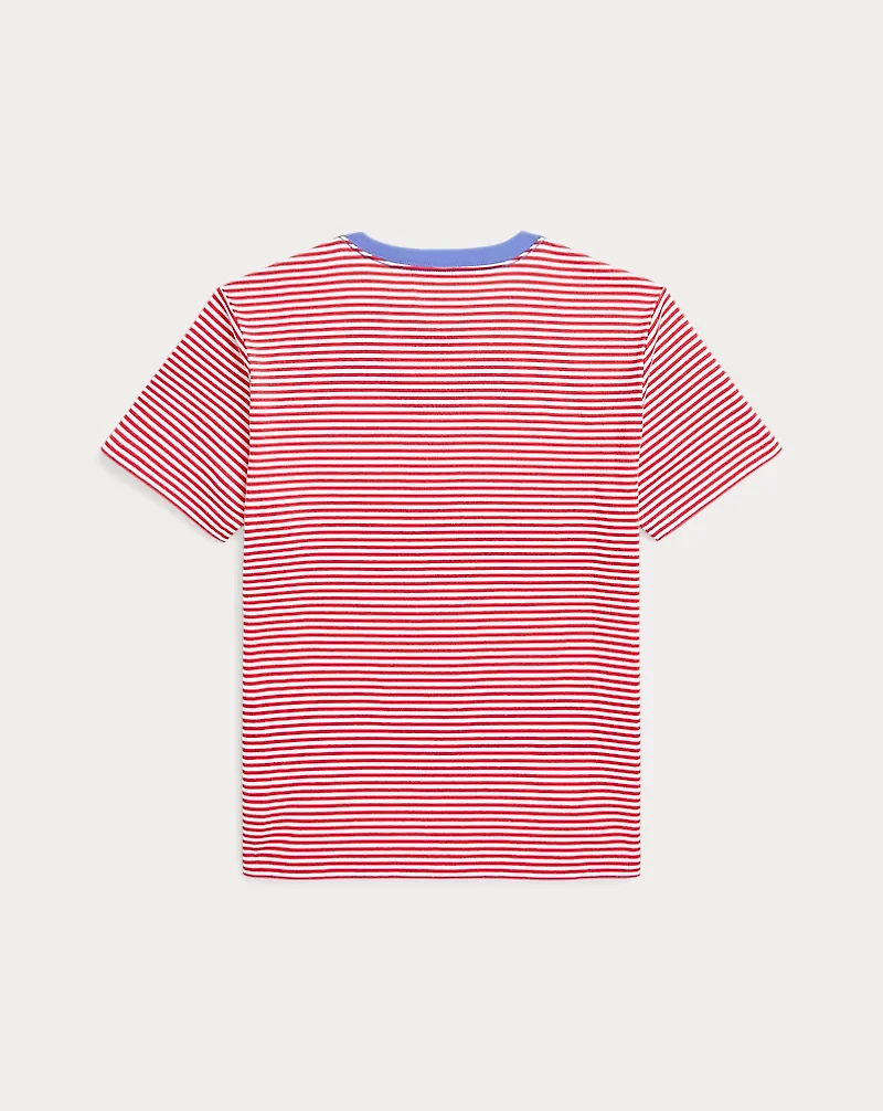 Striped Cotton Jersey Pocket Tee