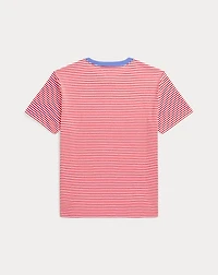 Striped Cotton Jersey Pocket Tee